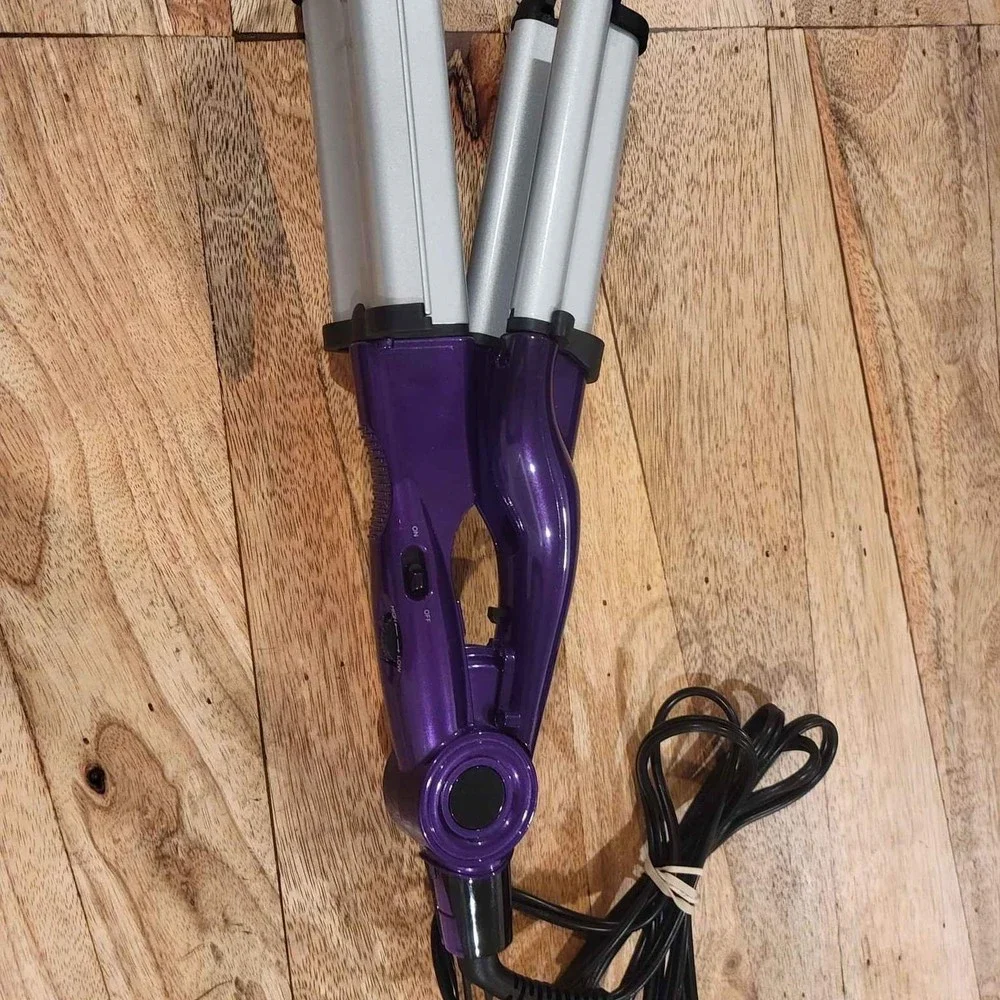 BedHead Purple and Silver Triple Barrel Waver